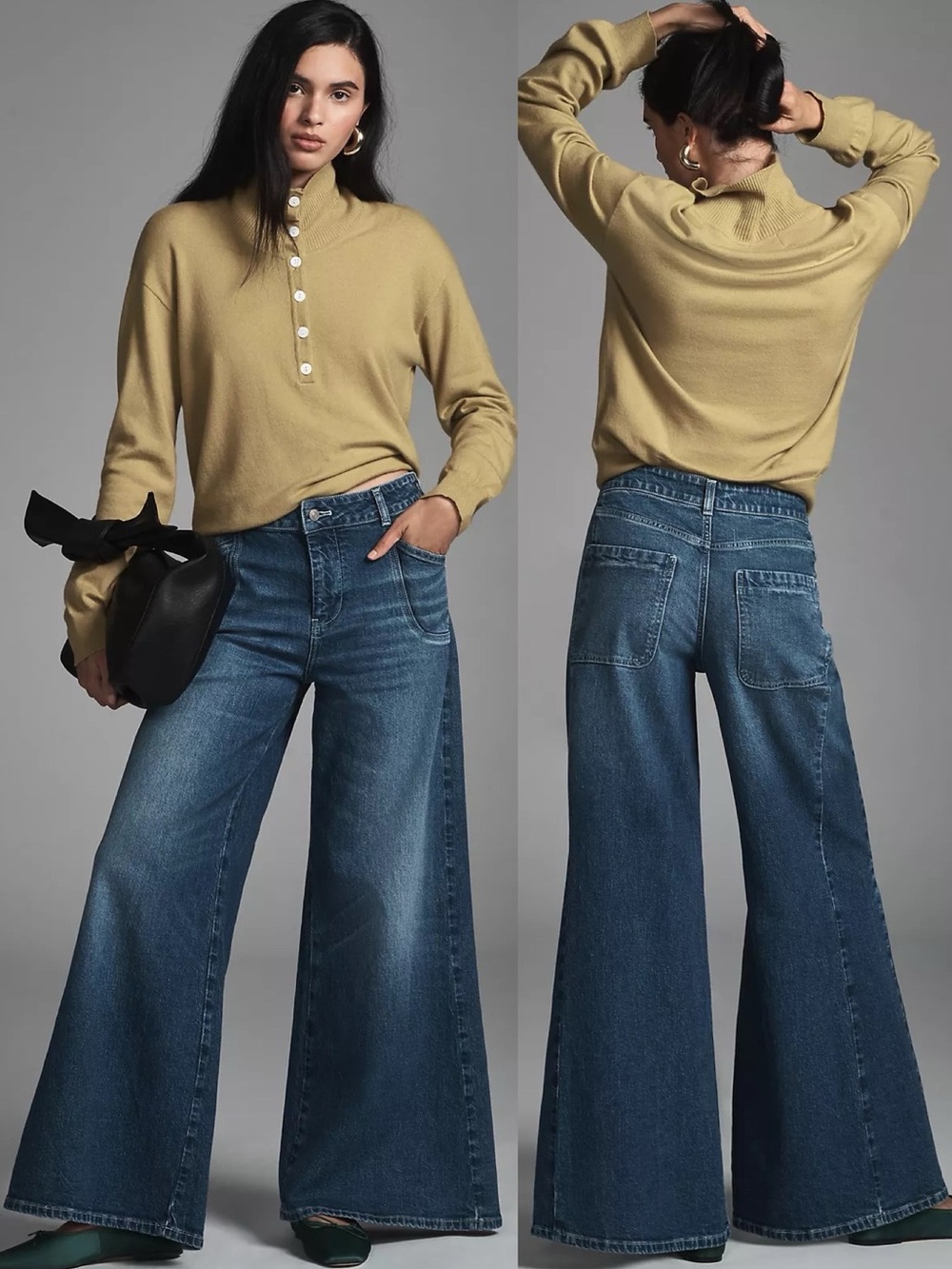 Anthropologie Pilcro High Rise Wide Leg Trouser Jeans